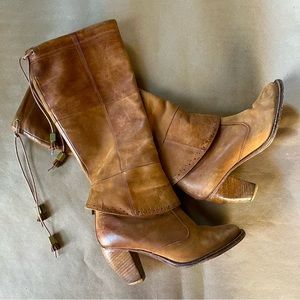 { Anthropologie } J. Shoes Gorgeous Brown Leather Tall Boots size 6